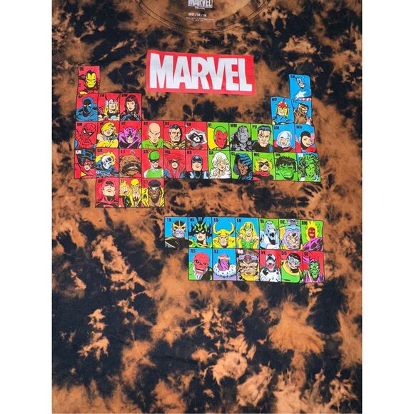 Marvel Characters Periodic Table Bleached Tee - Picture 3 of 4